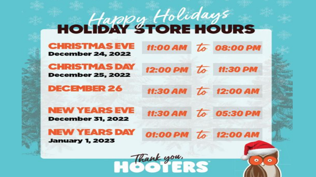 HOOTERS OPENING HOURS