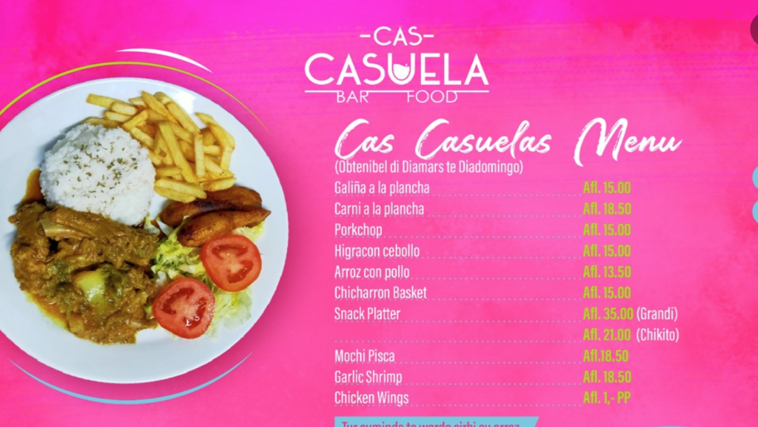 CAS CASUELA - MENU